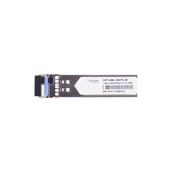 TRANSCEPTOR ÓPTICO, SFP 1,25G, BX-U, BIDI, 1310NM, SM, 3KM, 12DB, DDMI