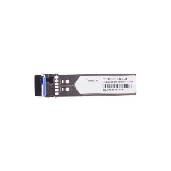 TRANSCEPTOR ÓPTICO, SFP 1,25G, BX-U, BIDI, 1310NM, SM, 10KM, 14DB, DDMI