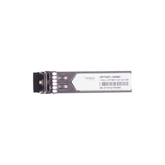 TRANSCEPTOR ÓPTICO, SFP 1,25G, SX, 1310NM, MM, 2KM, 8DB, DDMI