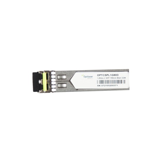 TRANSCEPTOR ÓPTICO, SFP 1,25G, ZX, 1550NM, SM, 80KM, 22DB, DDMI TRANSCEPTOR ÓPTICO, SFP 1,25G, ZX, 1550NM, SM, 80KM, 22DB, DDMI