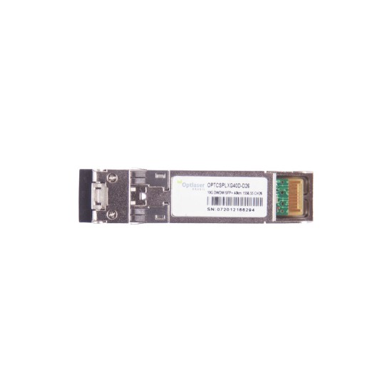 TRANSCEPTOR ÓPTICO, SFP+ 10G, DWDM, 40KM 1556.55NM CH26 TRANSCEPTOR ÓPTICO, SFP+ 10G, DWDM, 40KM 1556.55NM CH26