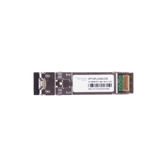 TRANSCEPTOR ÓPTICO, SFP+ 10G, DWDM, 40KM, 1546.12NM, CH39 TRANSCEPTOR ÓPTICO, SFP+ 10G, DWDM, 40KM, 1546.12NM, CH39