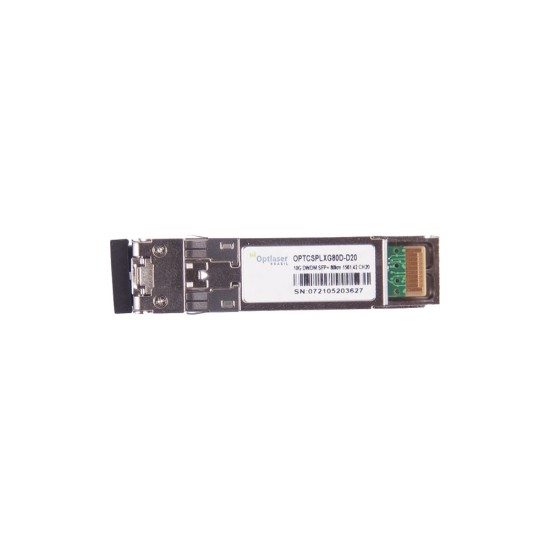 TRANSCEPTOR ÓPTICO, SFP+ 10G, DWDM, 80KM, 1561.42NM, CH20 TRANSCEPTOR ÓPTICO, SFP+ 10G, DWDM, 80KM, 1561.42NM, CH20