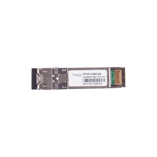 TRANSCEPTOR ÓPTICO, SFP+ 10G, DWDM, 80KM, 1553.33NM, CH30 TRANSCEPTOR ÓPTICO, SFP+ 10G, DWDM, 80KM, 1553.33NM, CH30