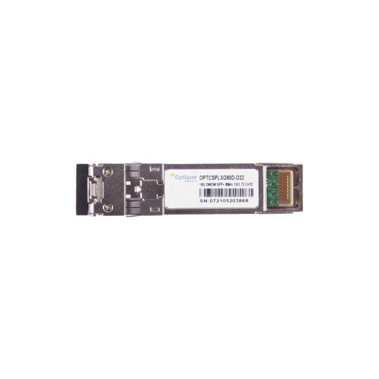 TRANSCEPTOR ÓPTICO, SFP+ 10G, DWDM, 80KM, 1551.72NM, CH32 TRANSCEPTOR ÓPTICO, SFP+ 10G, DWDM, 80KM, 1551.72NM, CH32