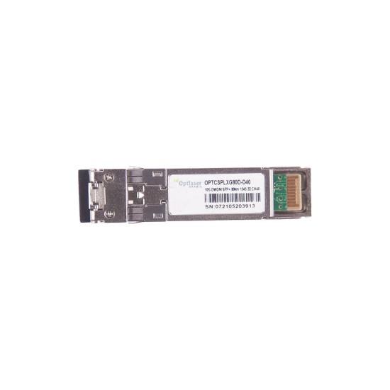 TRANSCEPTOR ÓPTICO, SFP+ 10G, DWDM, 80KM 1545.32NM CH40 TRANSCEPTOR ÓPTICO, SFP+ 10G, DWDM, 80KM 1545.32NM CH40