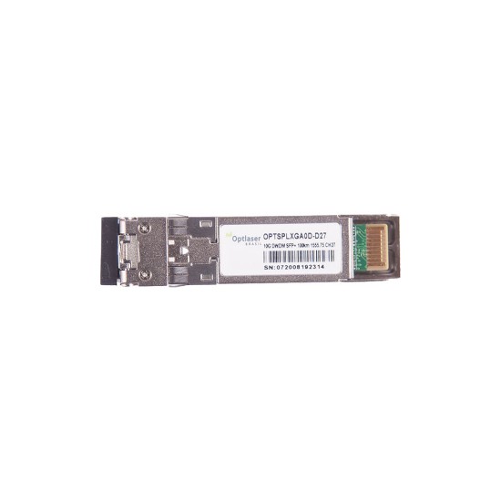 TRANSCEPTOR ÓPTICO, SFP+ 10G, DWDM, 100KM 1555.75NM CH27 TRANSCEPTOR ÓPTICO, SFP+ 10G, DWDM, 100KM 1555.75NM CH27
