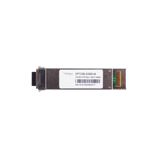 TRANSCEPTOR ÓPTICO, XFP 10G, BX-U, BIDI, 1490NM, SM, 80KM TRANSCEPTOR ÓPTICO, XFP 10G, BX-U, BIDI, 1490NM, SM, 80KM